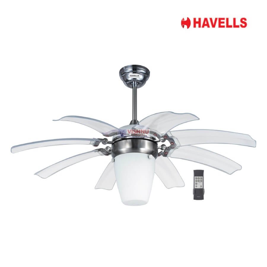 Havells Premium Underlight Opus Brushed Nickel 8 Transparent Blade Ceiling Fan